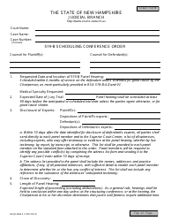 Document preview: Form NHJB-2695-S Medical Malpractice Scheduling Conference Order - New Hampshire