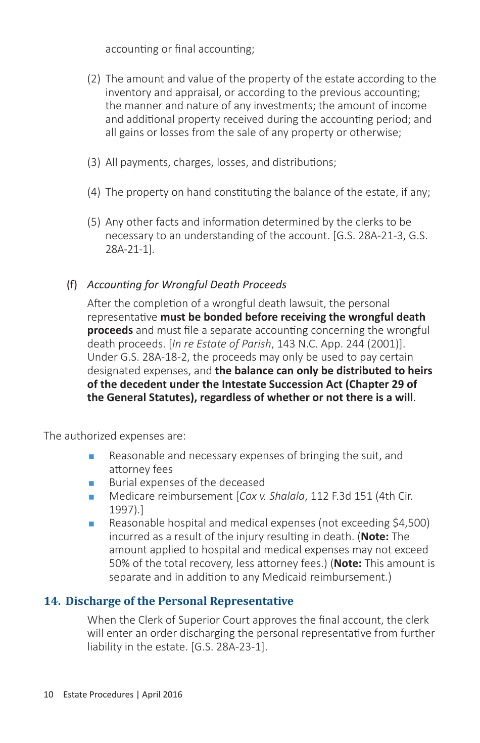 Form AOC-E-850 Estate Procedures for Executors, Administrators, Collectors by Affidavit, and Summary Administration - North Carolina, Page 12