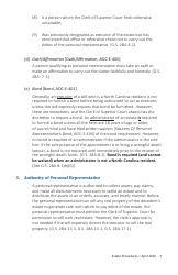 Form AOC-E-850 &quot;Estate Procedures for Executors, Administrators, Collectors by Affidavit, and Summary Administration&quot; - North Carolina, Page 5