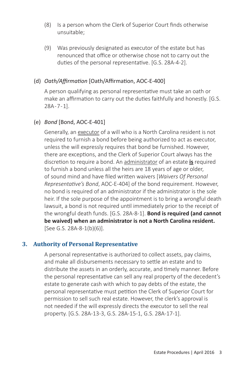 Form AOC-E-850 Estate Procedures for Executors, Administrators, Collectors by Affidavit, and Summary Administration - North Carolina, Page 5
