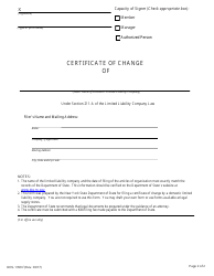 Form DOS-1359-F Certificate of Change - New York, Page 2