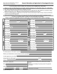 Form DOH-4384 General Information and Application for Genealogical Services - New York, Page 2