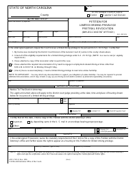 Form AOC-CVR-9 Petition for Limited Driving Privilege Pretrial Revocation (Implied-Consent Offense) - North Carolina