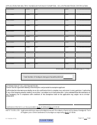Form S.P.016 Multiple Handgun Purchase Exemption Seller / Transferor Certification - New Jersey, Page 2