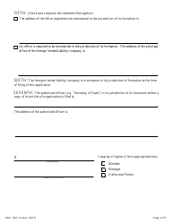 Form DOS-1361-F-A Application for Authority - New York, Page 2