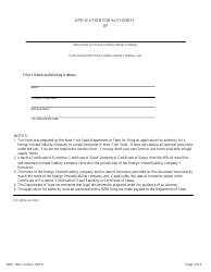Form DOS-1361-F-A Application for Authority - New York, Page 3