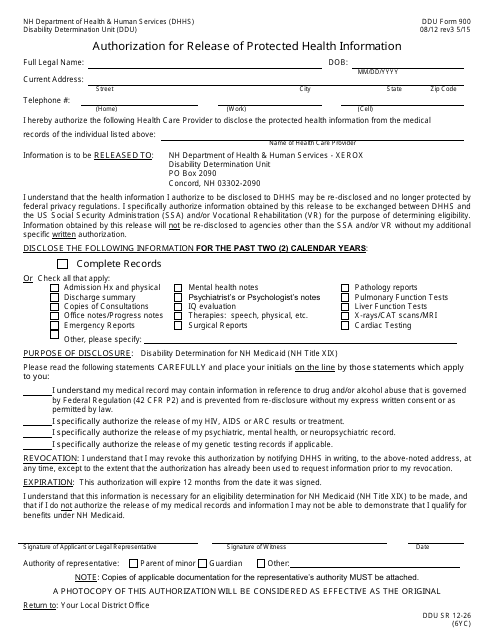 DDU Form 900  Printable Pdf