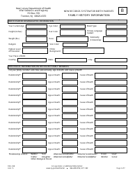 Form B (REG-36B) New Records System for Birth Parents Family History Information Form - New Jersey, Page 3