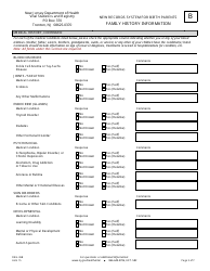 Form B (REG-36B) New Records System for Birth Parents Family History Information Form - New Jersey, Page 5
