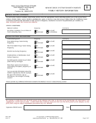 Form B (REG-36B) New Records System for Birth Parents Family History Information Form - New Jersey, Page 7