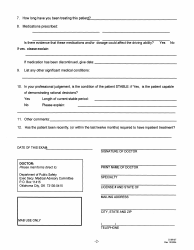 Form DI M107 Mental Health Evaluation - Oklahoma, Page 2