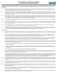 Form B232 North American Free Trade Agreement - Certificate of Origin - Canada, Page 2