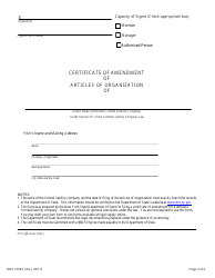 Form DOS-1358-F Certificate of Amendment of Articles of Organization - New York, Page 2