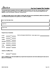 Document preview: Form CDEV4018 Day Care Program Plan Template - Alberta, Canada