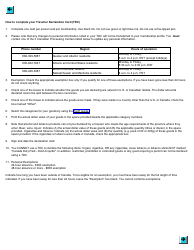 Form E601 Traveller Declaration Card to Be Used by Canadian Residents to Declare Goods - Canada, Page 2