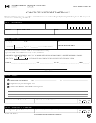 Form TBS325-9 &quot;Application for Pre-retirement Transition Leave&quot; - Canada
