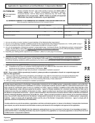CC- Form 926 &quot;Application for Appointment as Certified Workers' Compensation Mediator&quot; - Oklahoma