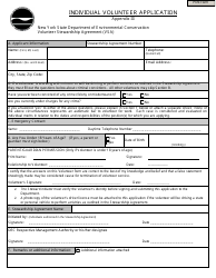 Appendix III Individual Volunteer Application - New York