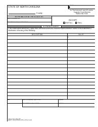 Document preview: Form AOC-E-521 Receipt (Partial or Final) - North Carolina