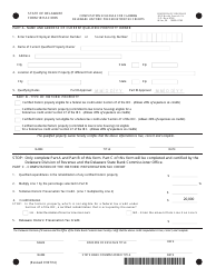 Form 1811AC 0905 Computation Schedule for Claiming Delaware Historic Preservation Tax Credits - Delaware