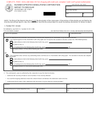 Document preview: Form SFN13006 Business/Professional/Farm Corporation Intent to Dissolve - North Dakota