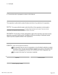 Form DOS-1555-F-A Application for Authority - New York, Page 2