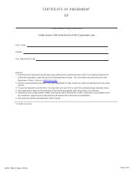Form DOS-1560-F Certificate of Amendment - New York, Page 2