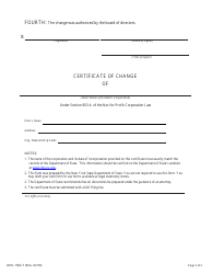 Form DOS-1562-F Certificate of Change - New York, Page 2