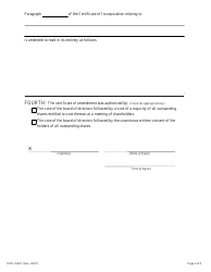 Form DOS-1554-F Certificate of Amendment of the Certificate of Incorporation - New York, Page 2