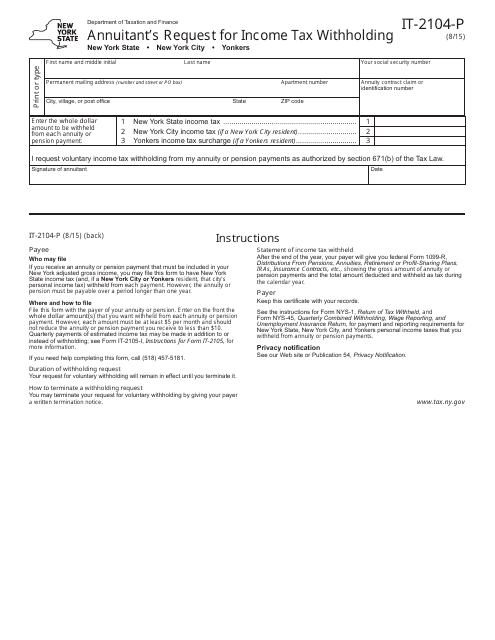 form-it-2104-p-download-fillable-pdf-or-fill-online-annuitant-s-request