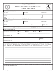 Document preview: Form CN:10975 Americans With Disabilities Act (Ada) Complaint Form - New Jersey