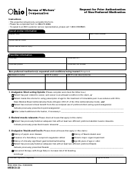 Document preview: Form MEDCO-32 (BWC-3932) Request for Prior Authorization of Non-preferred Medication - Ohio