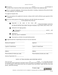 Form 22.0 &quot;Application to Settle a Minor's Claim and Entry Setting Hearing&quot; - Ohio, Page 2