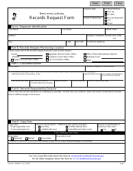 Document preview: Form CN:10200 Records Request Form - New Jersey