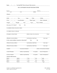 Document preview: DOC Form OP-020307A Sex Offender Registration Form - Oklahoma