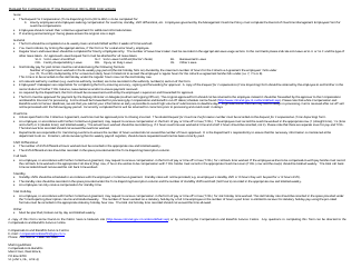 Form OCG-802 Request for Compensation (Time Reporting Non Management) - Newfoundland and Labrador, Canada, Page 2