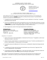 Document preview: Form 11394 Attorney Application for Individual Course Accreditation - New Jersey