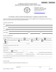 Form 11394 Attorney Application for Individual Course Accreditation - New Jersey, Page 2