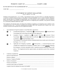 Form 17.1 Statement of Expert Evaluation - Ohio