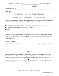 Form 27.9 Application to Terminate Guardianship - Ohio