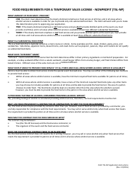 Temporary Sales License &quot; Nonprofit (Tsl-np) Application - Oregon, Page 5
