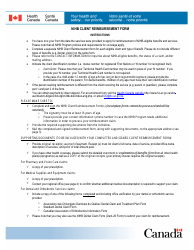 Document preview: Nihb Client Reimbursement Form - Canada