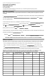 Form 2-G Declaration of Candidacy - Party Primary - County Office - Ohio