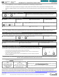Document preview: Form DC905 Bankruptcy Identification Form - Canada