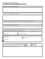 Pre-admission Counseling Referral Form - Ohio, Page 4