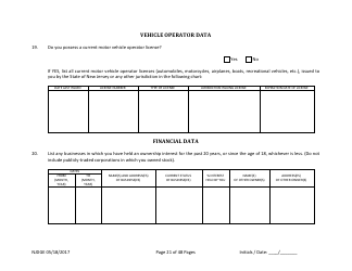 Form 1 Personal History Disclosure - Casino Qualifiers - New Jersey, Page 22