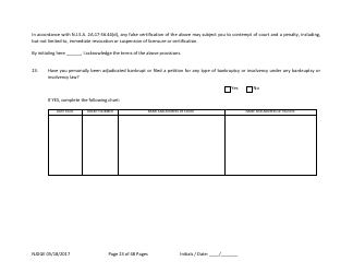 Form 1 Personal History Disclosure - Casino Qualifiers - New Jersey, Page 24