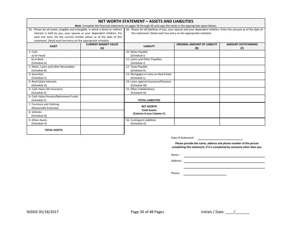 Form 1 Personal History Disclosure - Casino Qualifiers - New Jersey, Page 31
