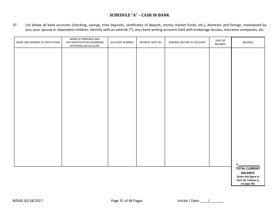 Form 1 Personal History Disclosure - Casino Qualifiers - New Jersey, Page 32