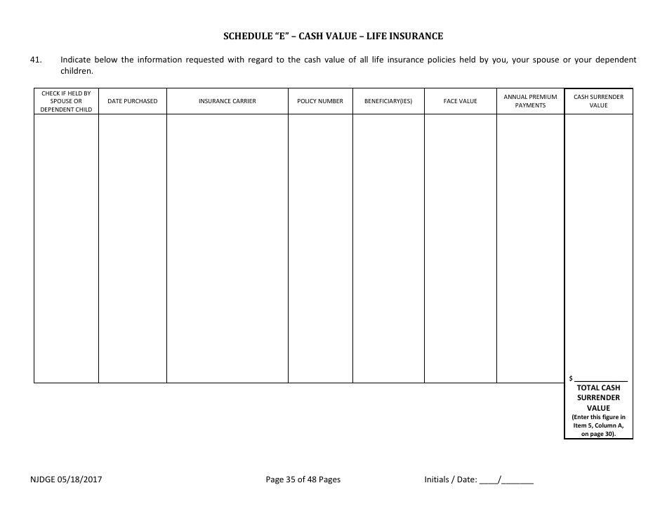 Form 1 Personal History Disclosure - Casino Qualifiers - New Jersey, Page 36